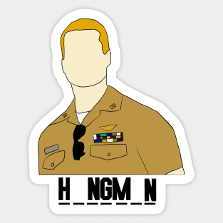 hangman silhouette dark uniform Sticker